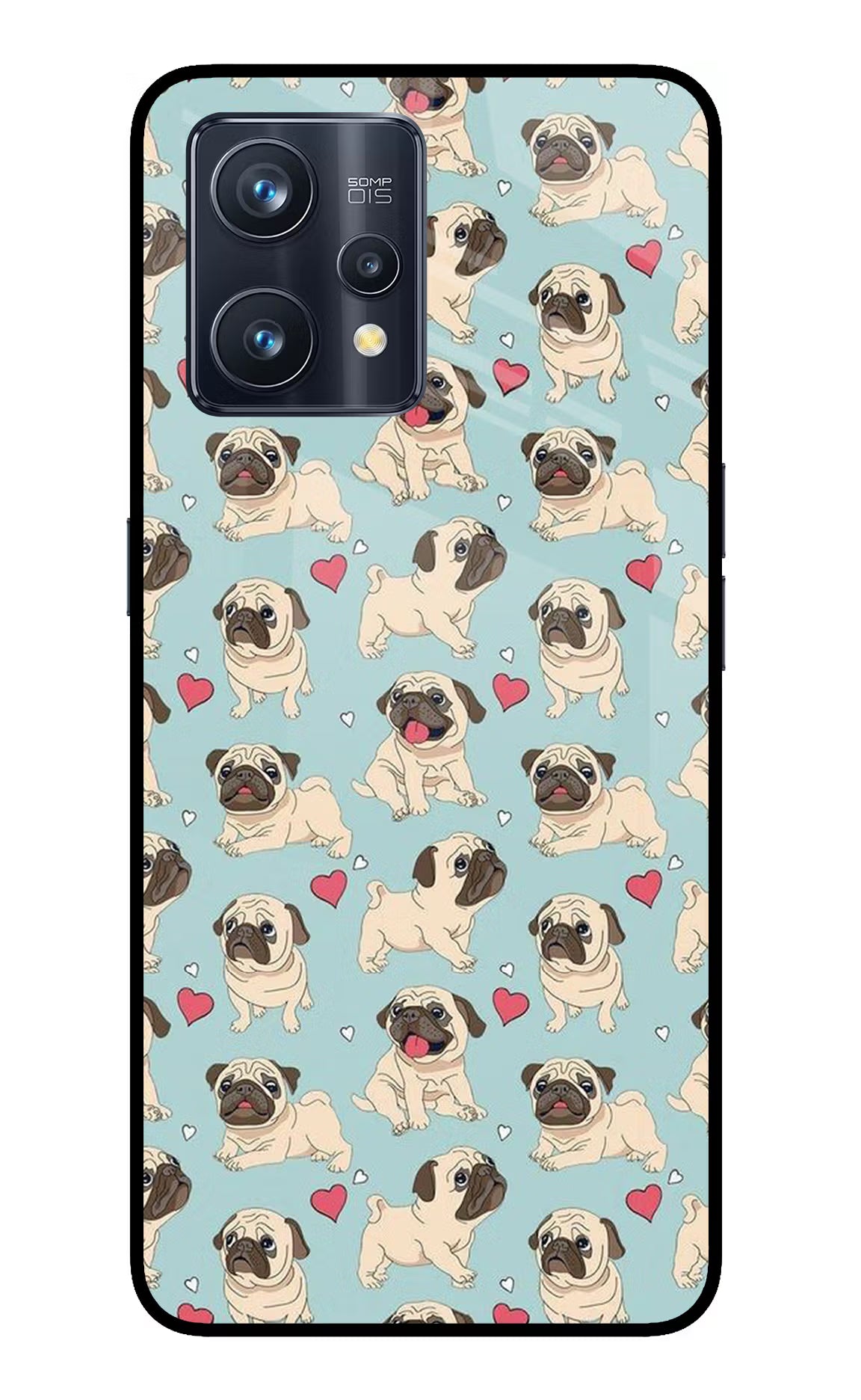Pug Dog Realme 9 Pro+ 5G Glass Case Back Cover by Casekaro