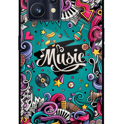 Music Graffiti Realme 9 Pro+ 5G Glass Case