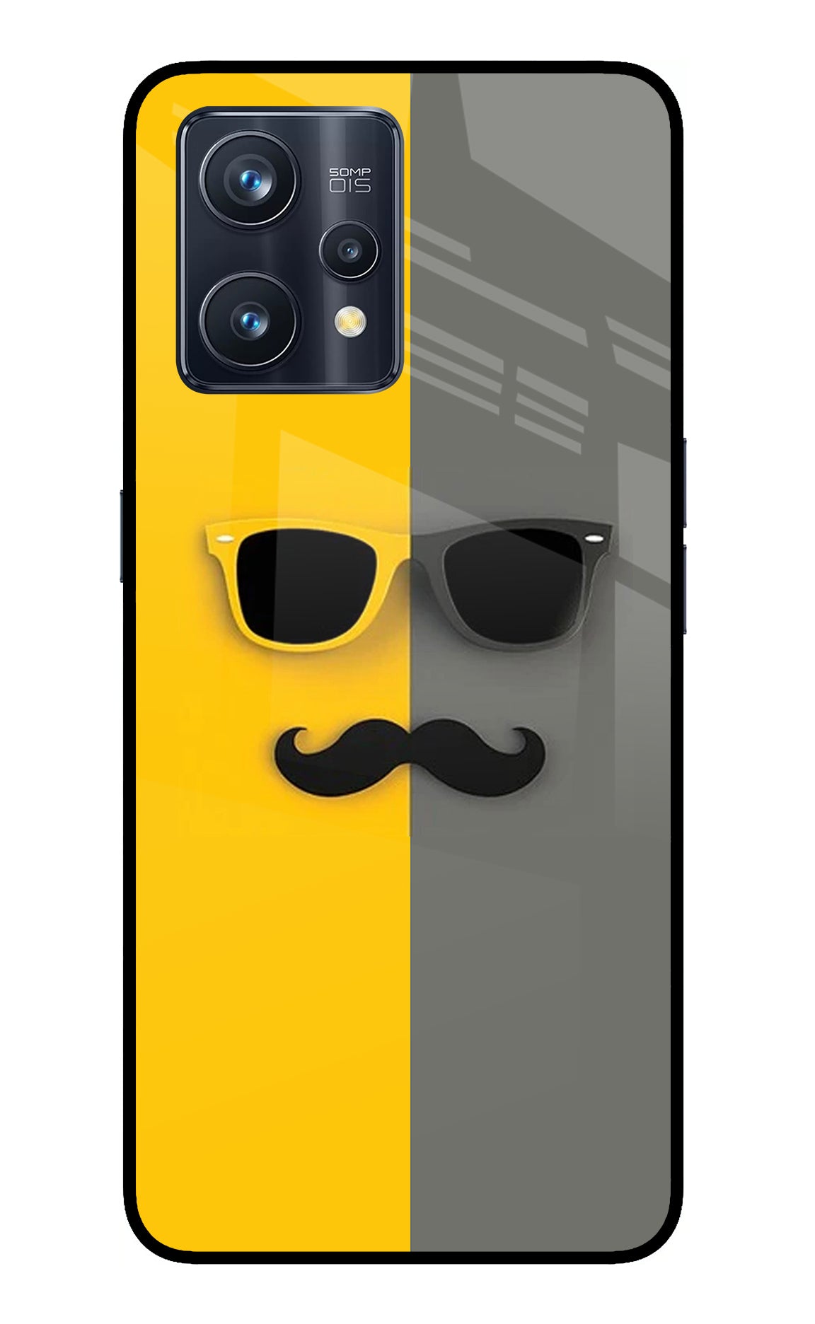 Sunglasses with Mustache Realme 9 Pro+ 5G Glass Case