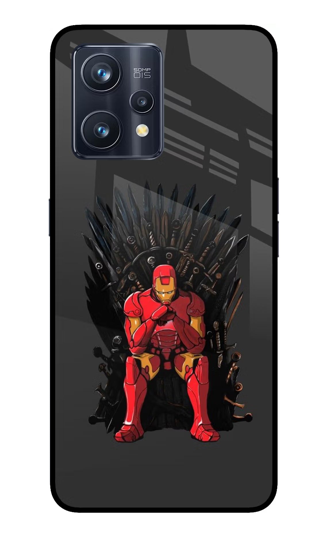 Ironman Throne Realme 9 Pro+ 5G Glass Case Back Cover by Casekaro
