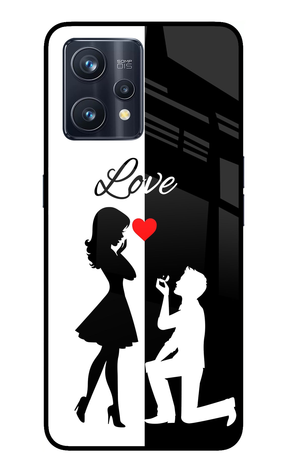 Love Propose Black And White Realme 9 Pro+ 5G Back Cover