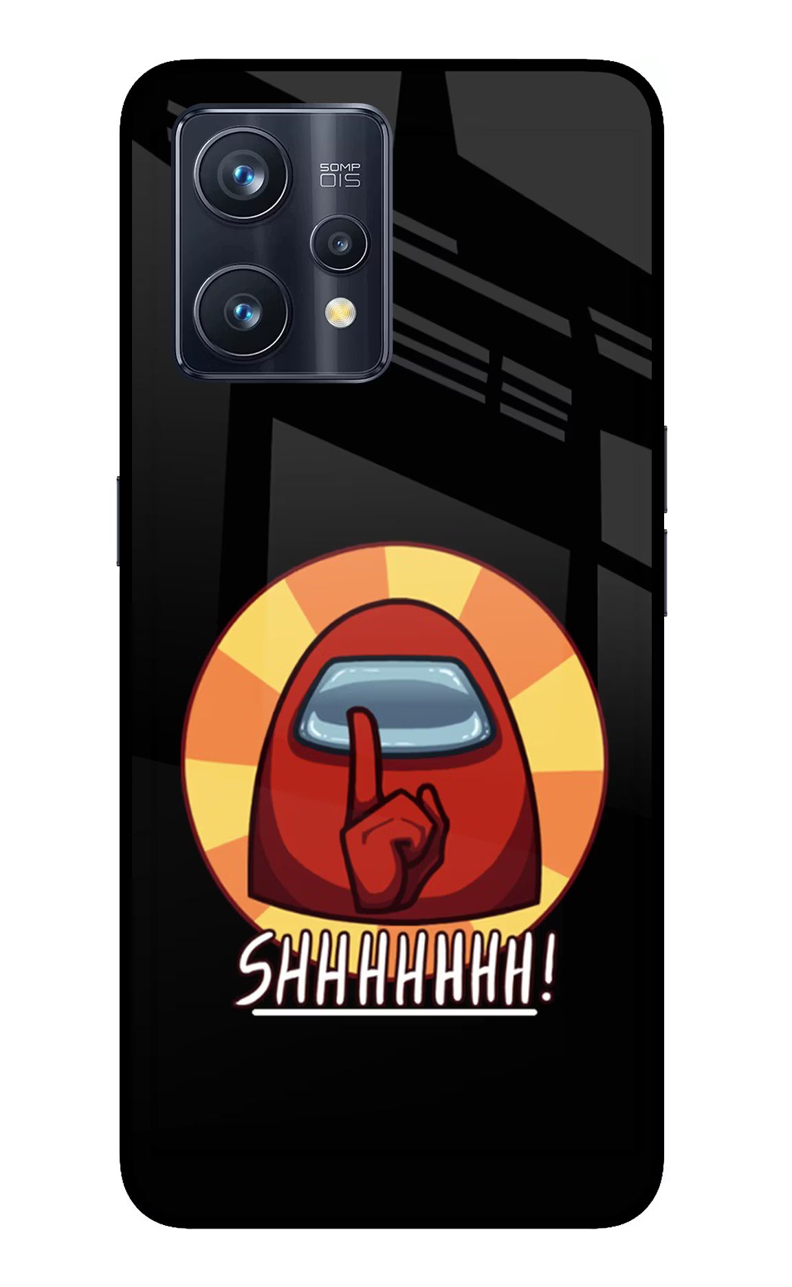 Among Us Shhh! Realme 9 Pro+ 5G Glass Case Back Cover by Casekaro