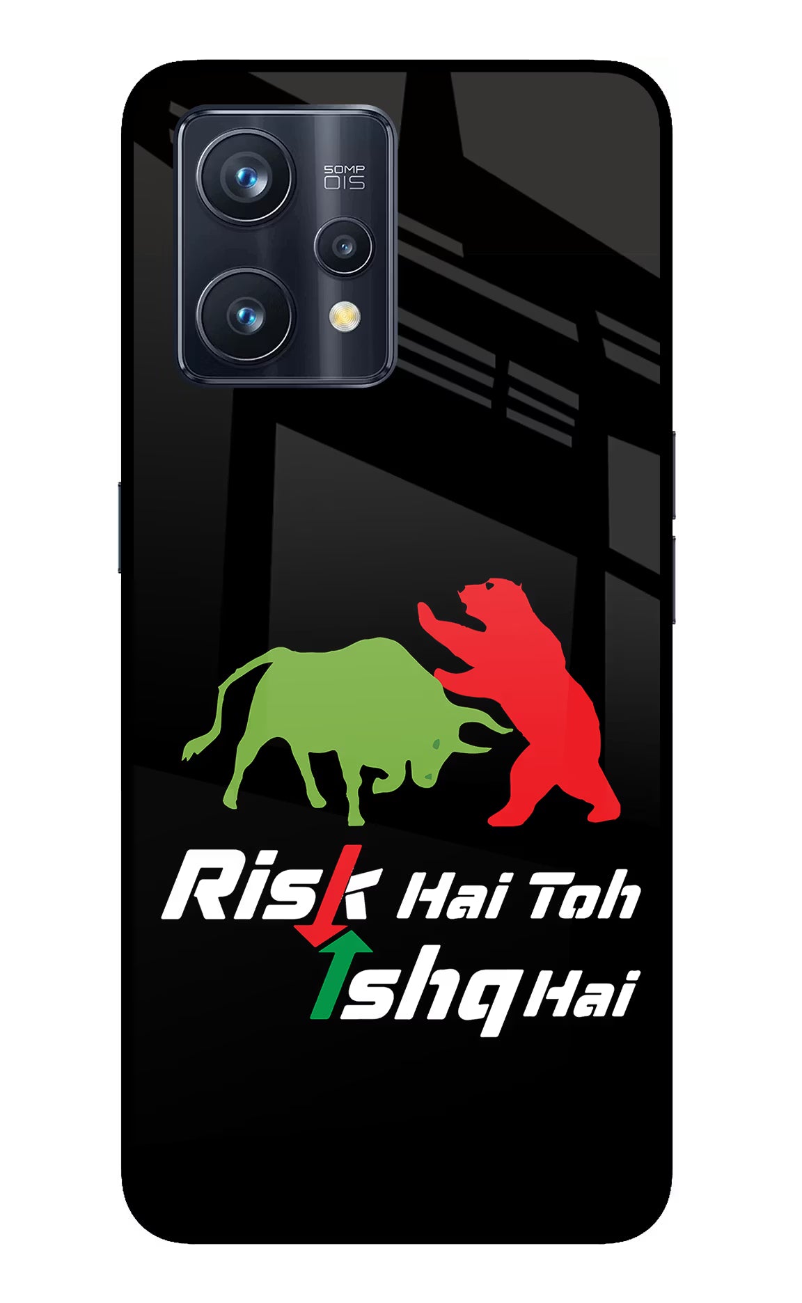 Risk Hai Toh Ishq Hai Realme 9 Pro+ 5G Glass Case Back Cover by Casekaro