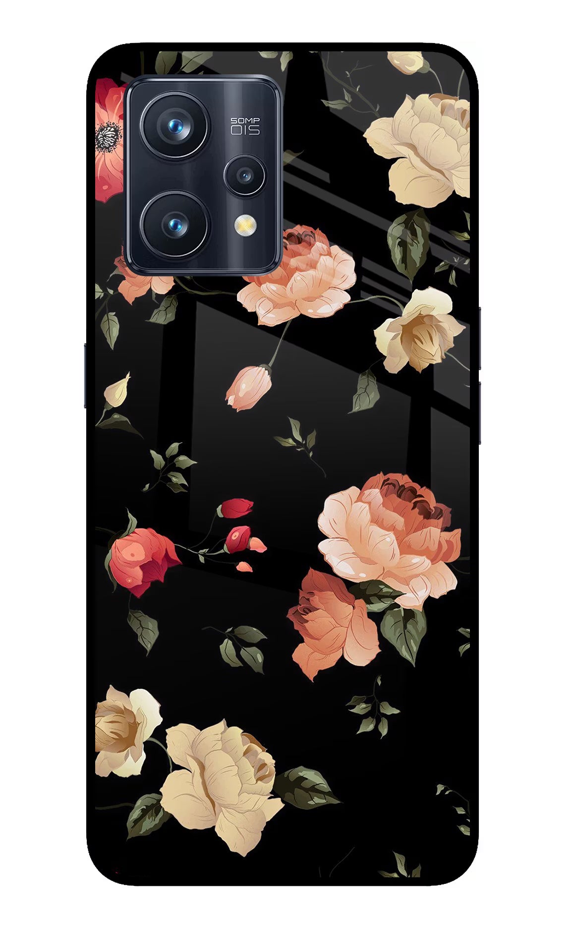 Flowers Realme 9 Pro+ 5G Glass Case Back Cover by Casekaro