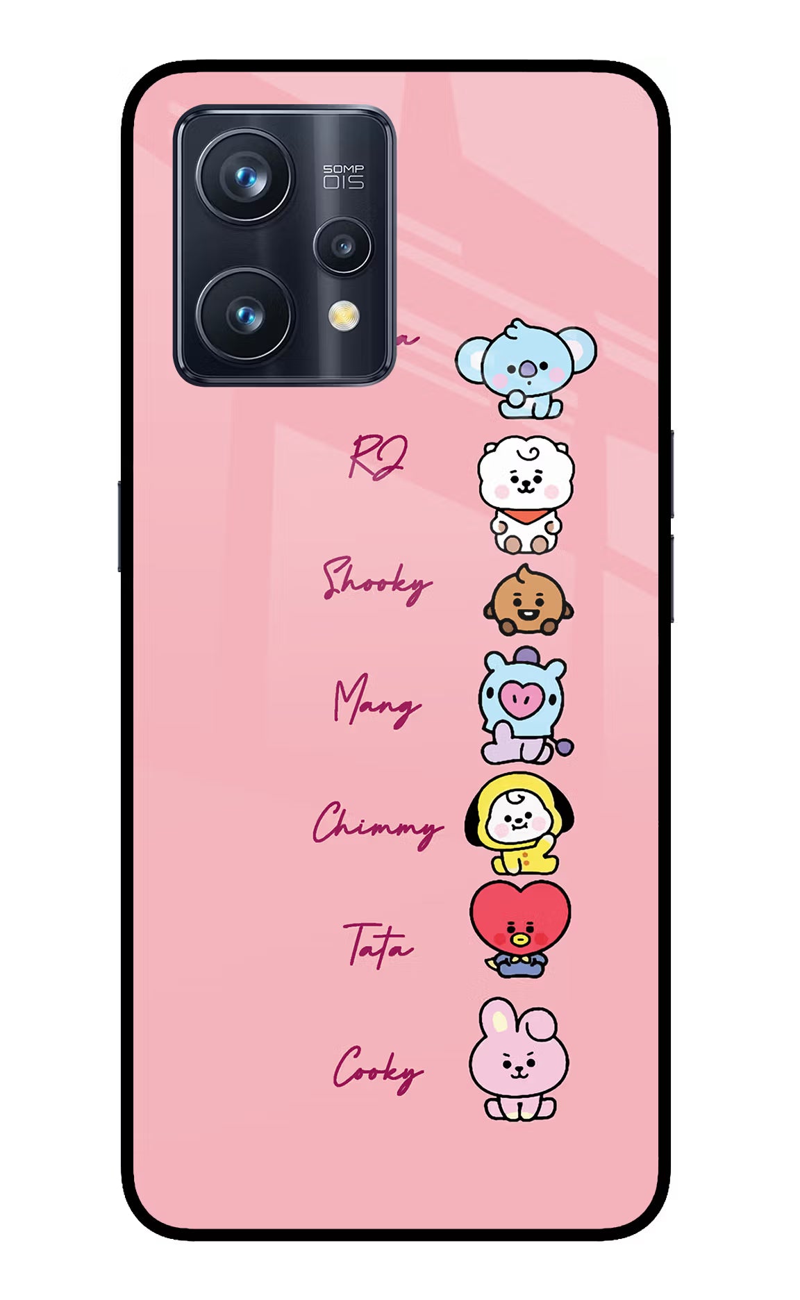 BTS names Realme 9 Pro+ 5G Glass Case Back Cover by Casekaro