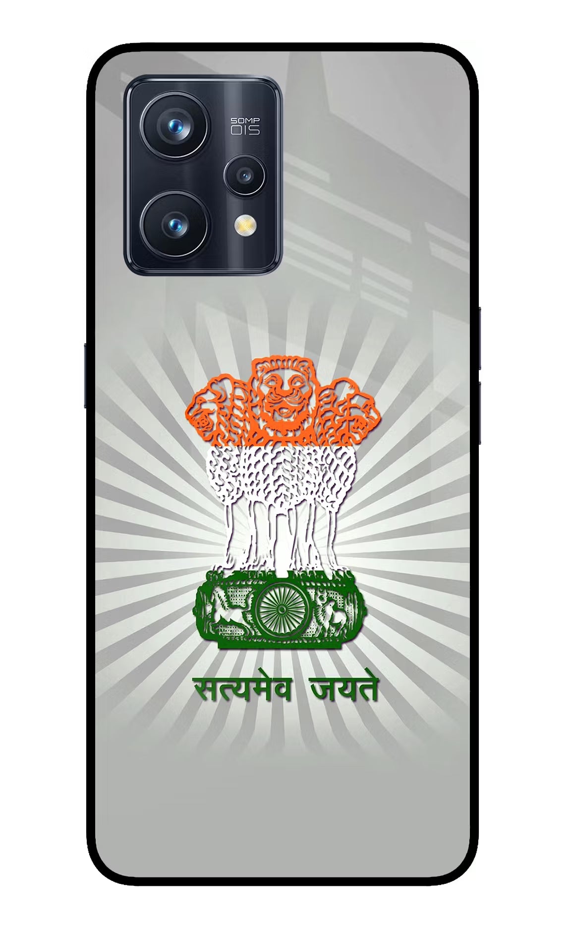 Satyamev Jayate Art Realme 9 Pro+ 5G Glass Case Back Cover by Casekaro
