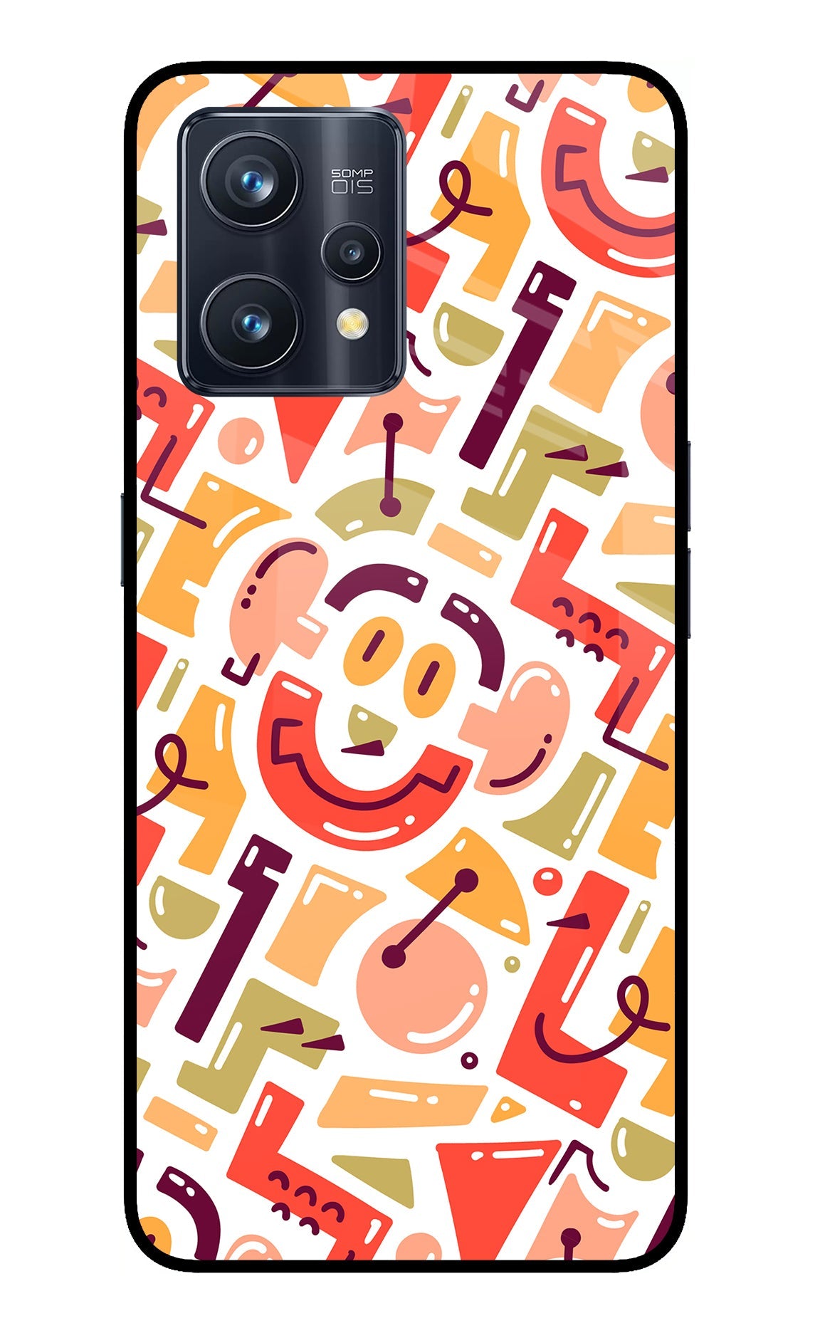 Doodle Pattern Realme 9 Pro+ 5G Glass Case