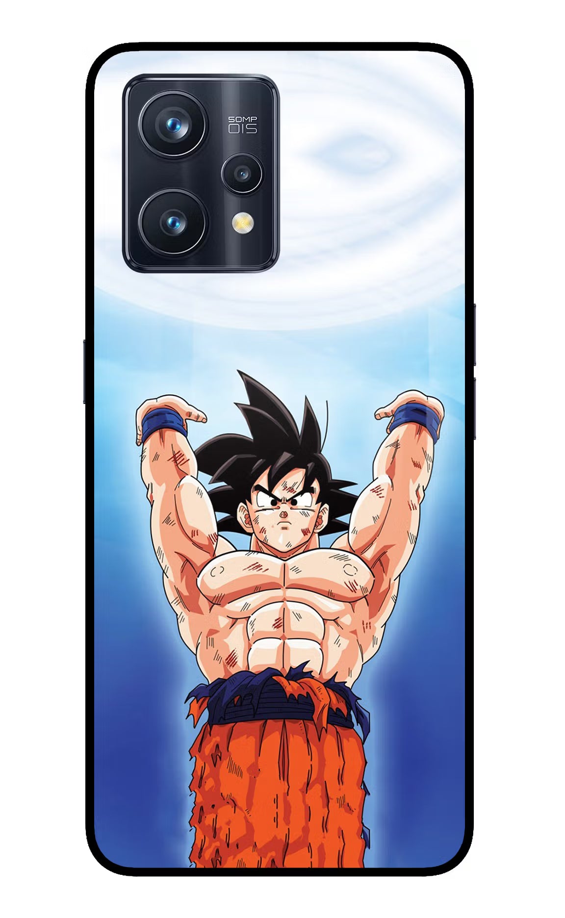 Goku Power Realme 9 Pro+ 5G Glass Case Back Cover by Casekaro