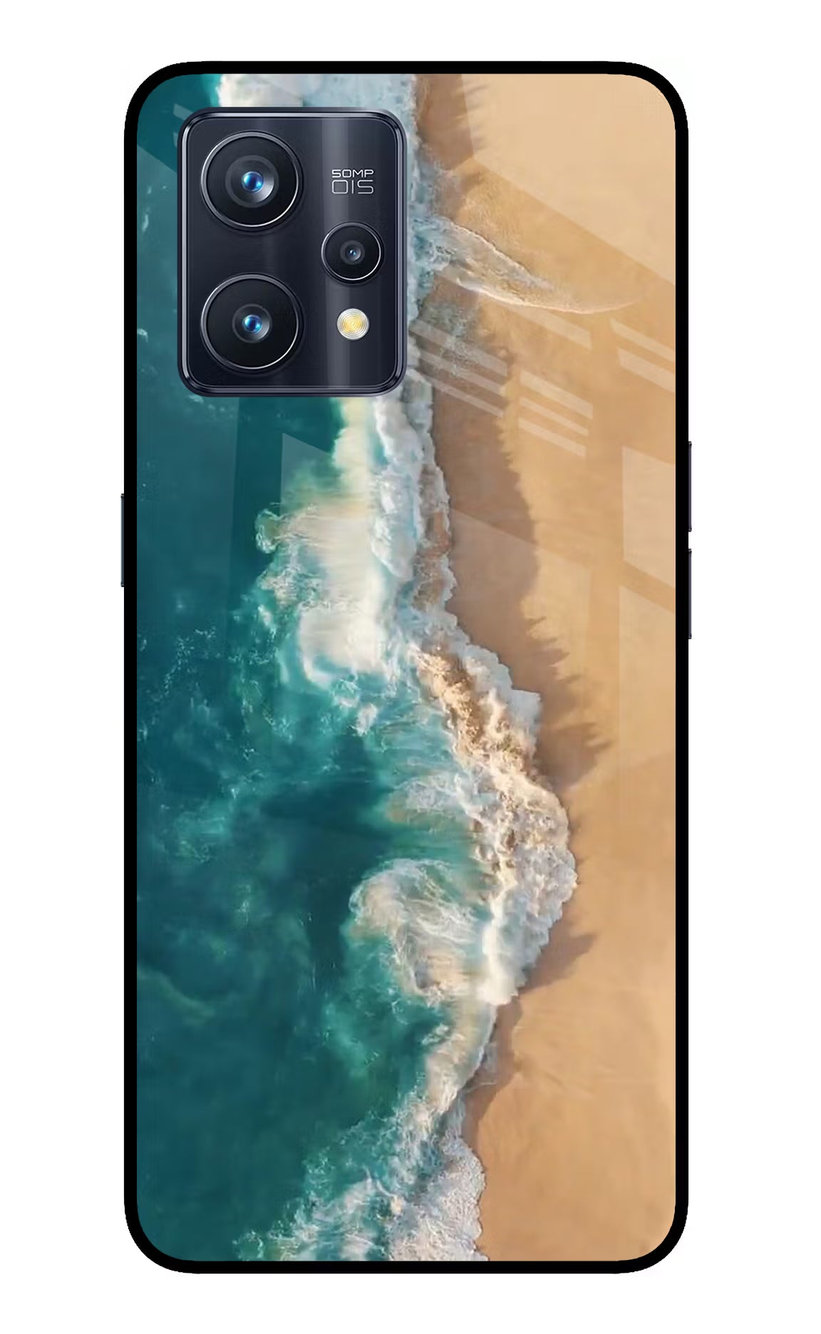 Ocean Beach Realme 9 Pro+ 5G Glass Case Back Cover by Casekaro
