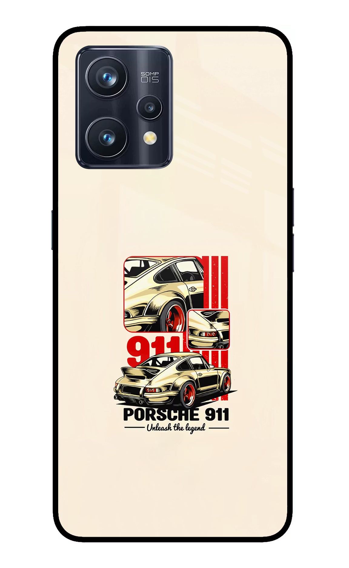 Classic Porsche 911 Realme 9 Pro+ 5G Glass Case Back Cover by Casekaro
