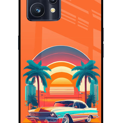 Palm Drive 80s Realme 9 Pro+ 5G Glass Case