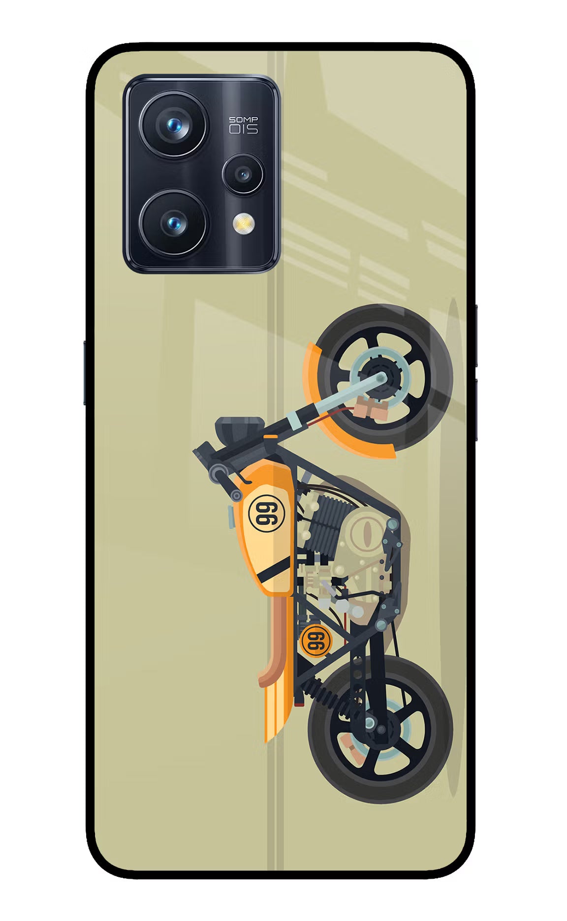 Vertical Speedster Realme 9 Pro+ 5G Glass Case Back Cover by Casekaro