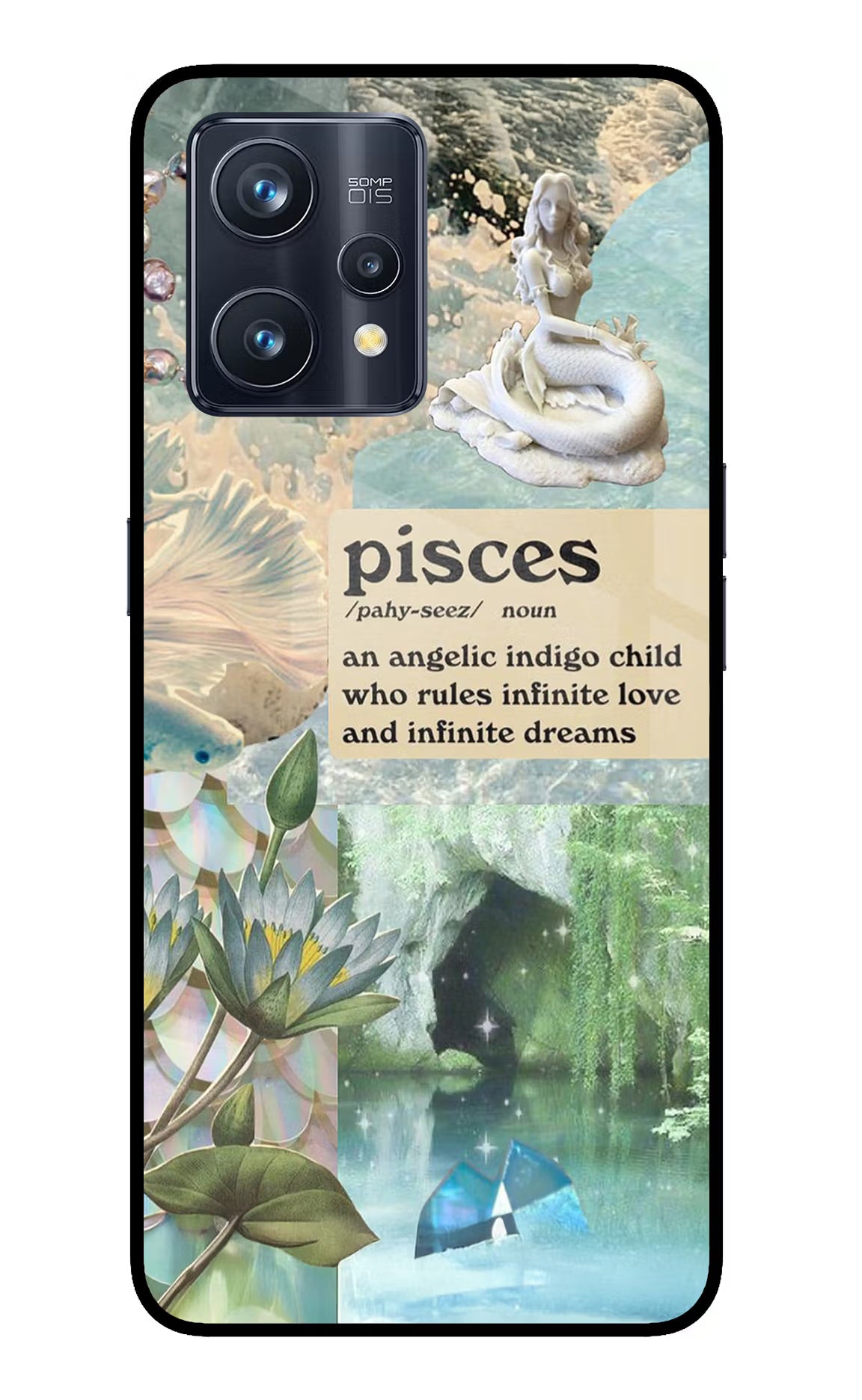 Pisces Zodiac Realme 9 Pro+ 5G Glass Case Back Cover by Casekaro