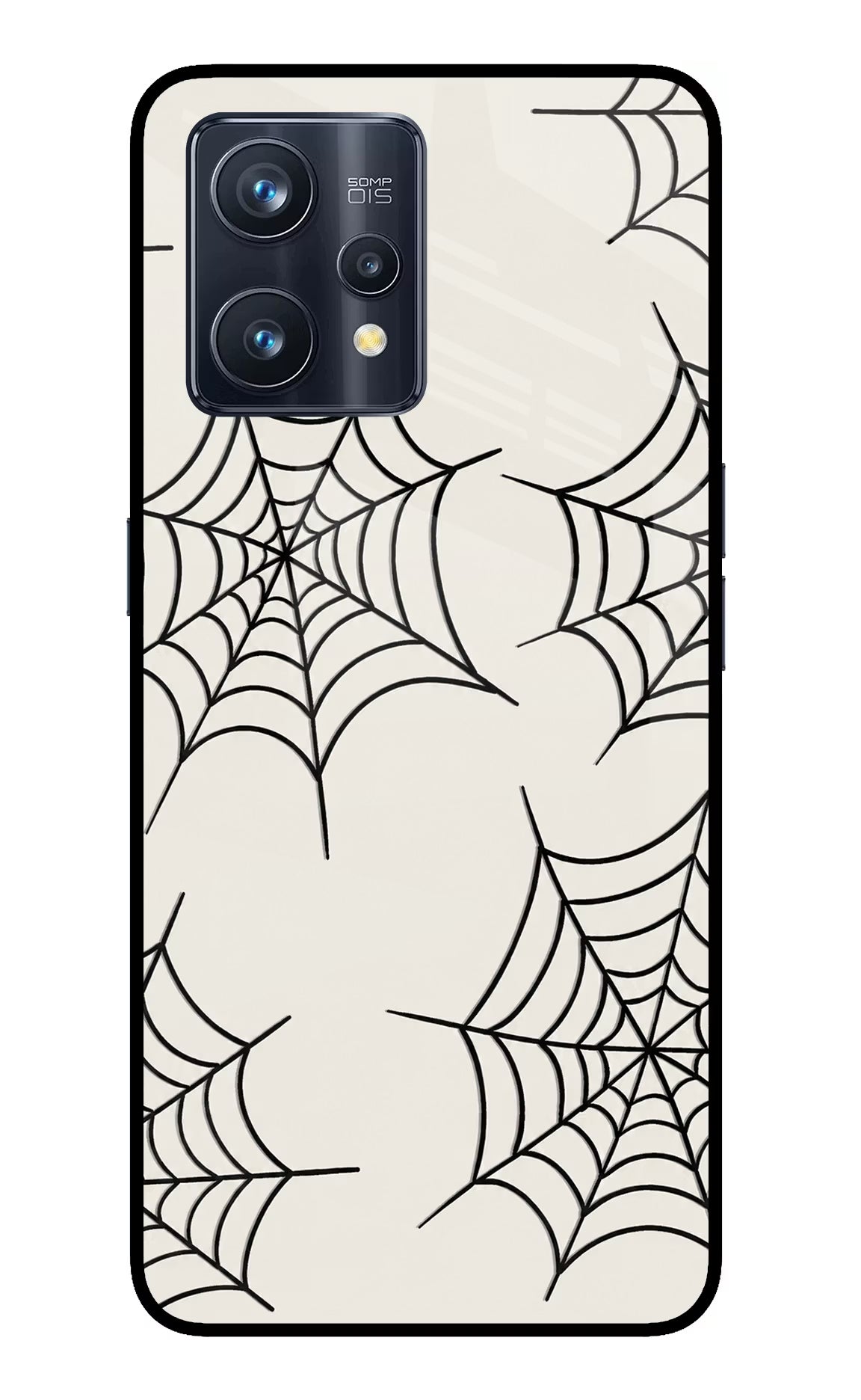 Spider Web Realme 9 Pro+ 5G Glass Case Back Cover by Casekaro