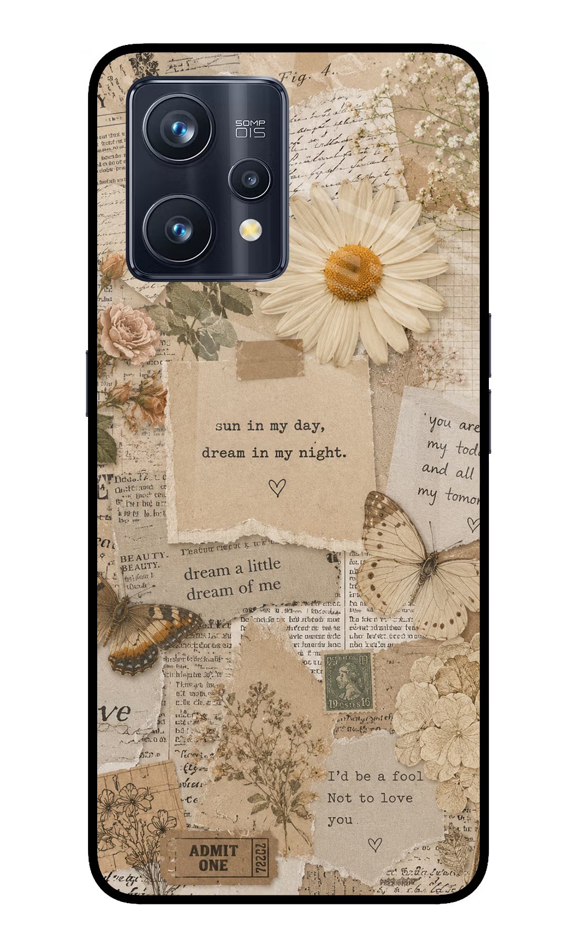 Vintage case Realme 9 Pro+ 5G Glass Case Back Cover by Casekaro