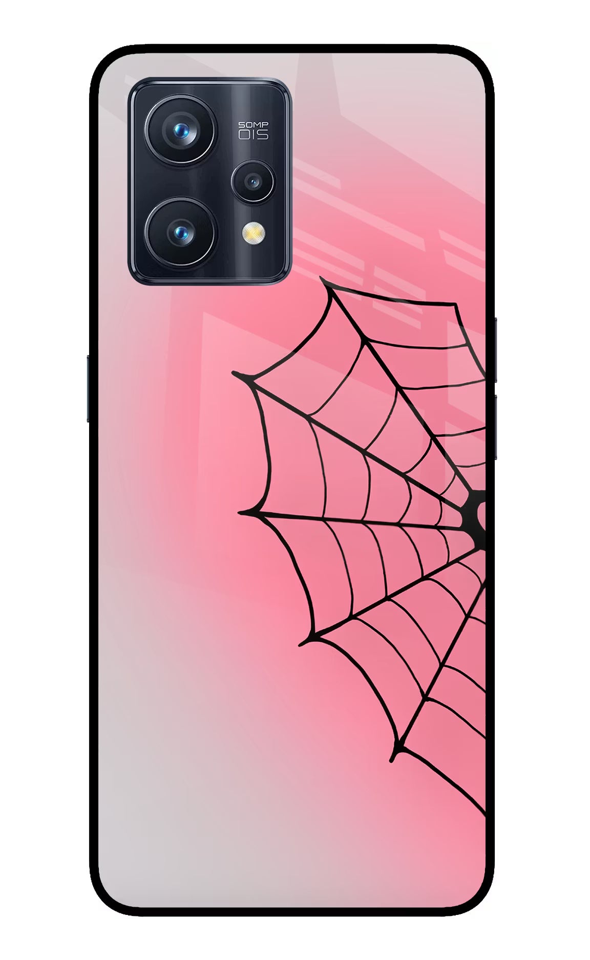 Pink Web Realme 9 Pro+ 5G Glass Case