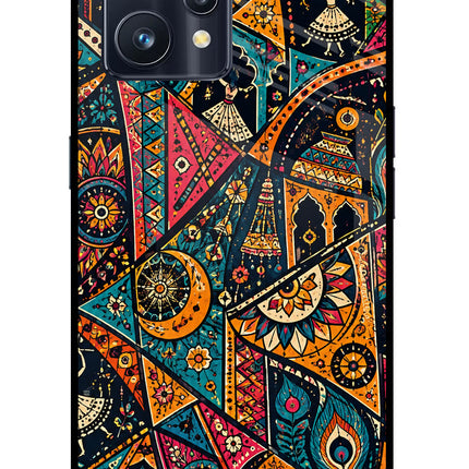 Folk Print Realme 9 Pro+ 5G Glass Case