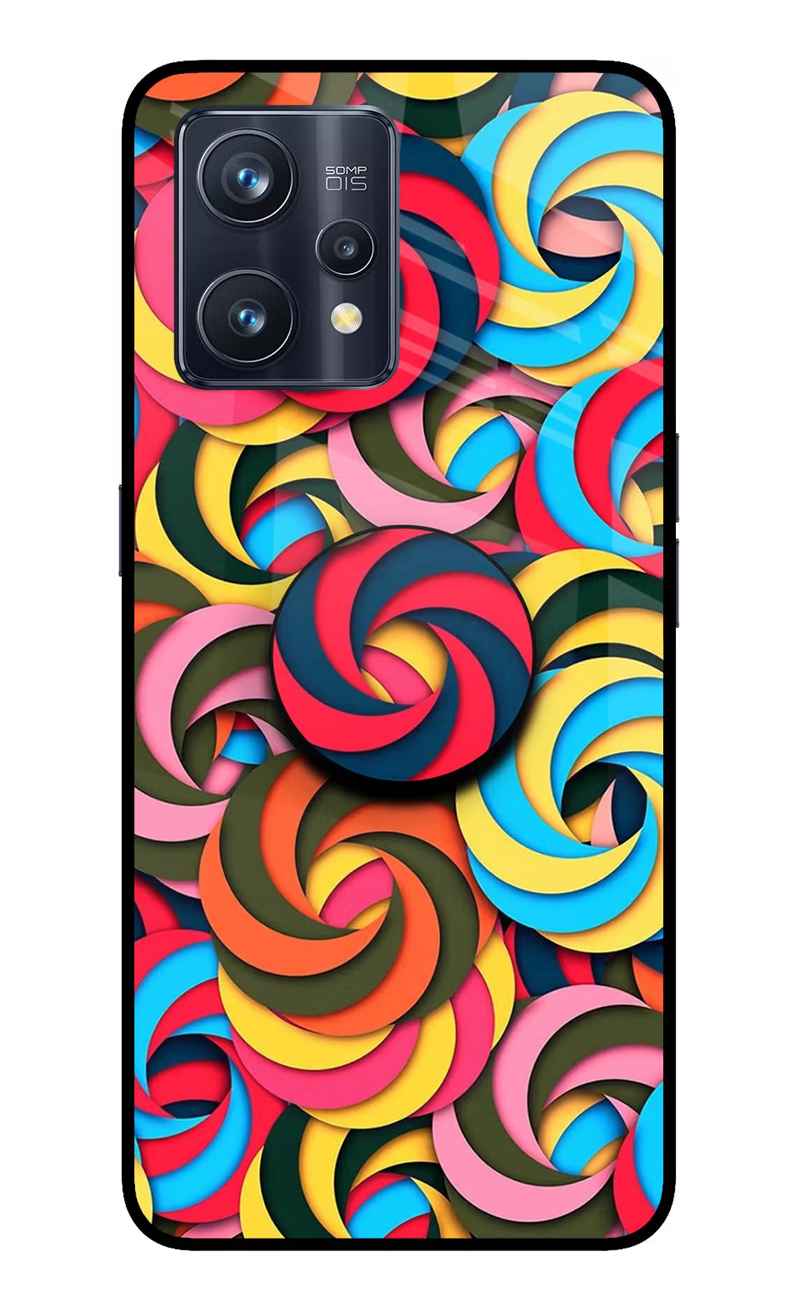 Spiral Pattern Realme 9 Pro+ 5G Glass Case