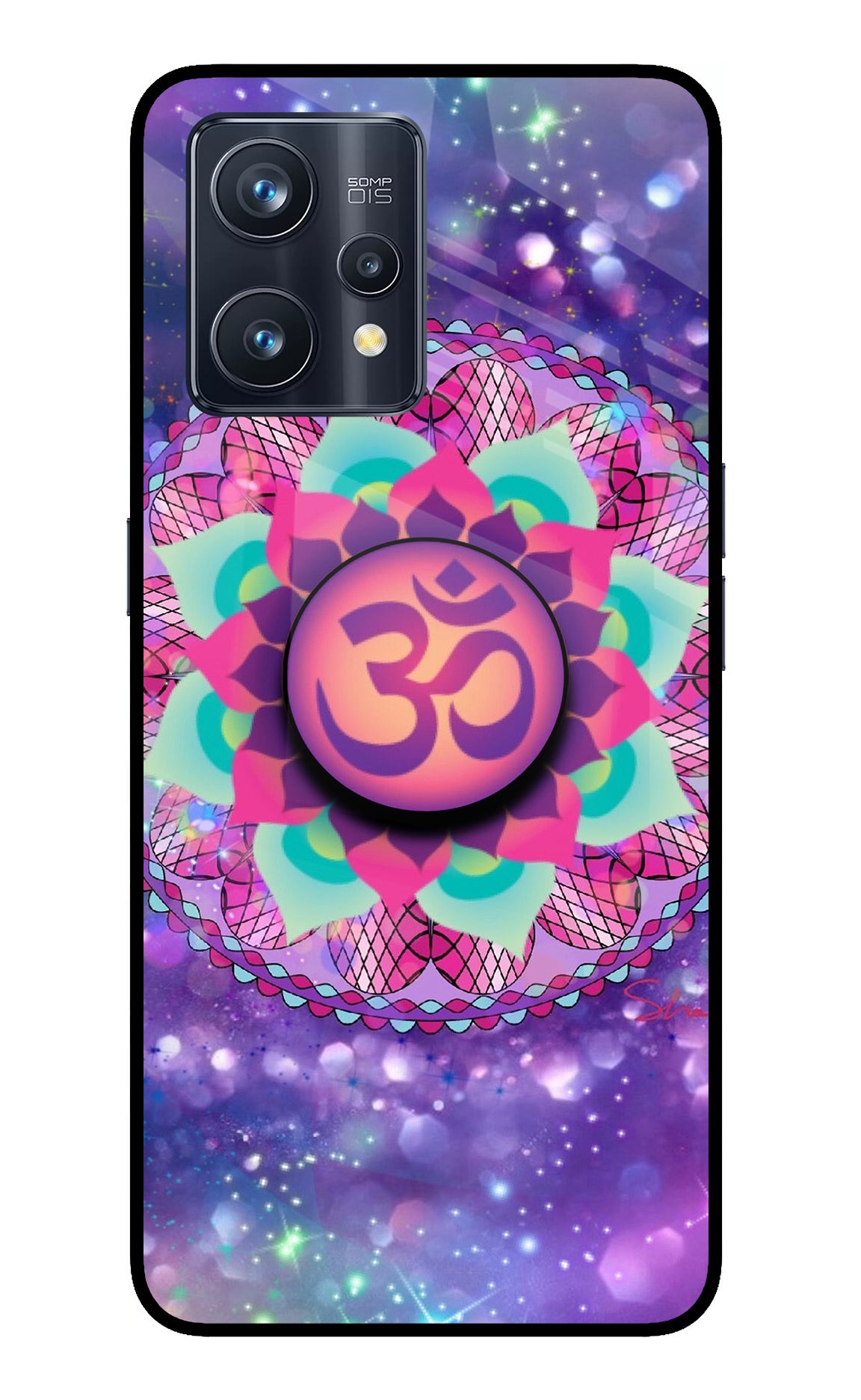 Om Purple Realme 9 Pro+ 5G Glass Case