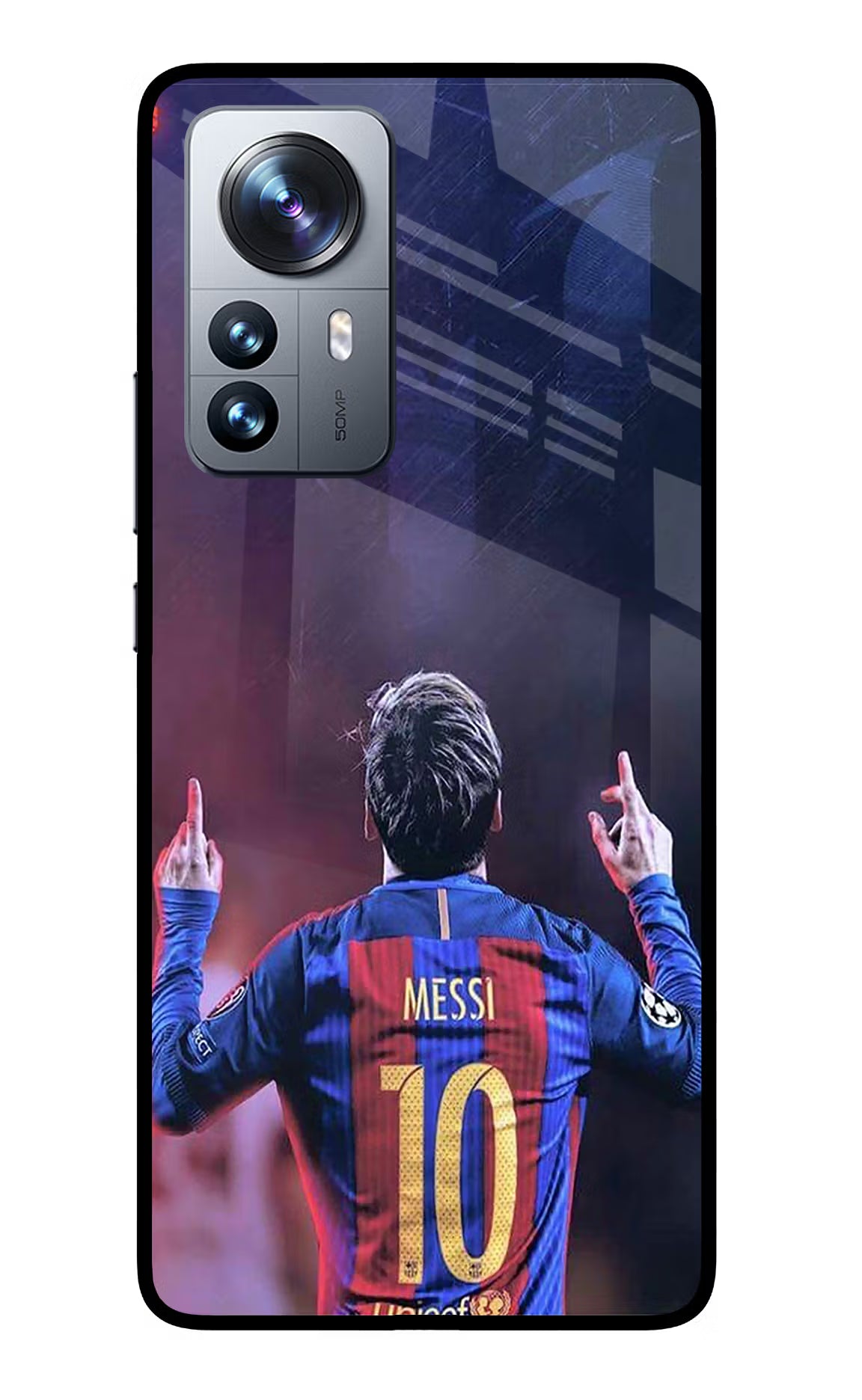Messi Mi 12 Pro 5G Glass Case Back Cover by Casekaro