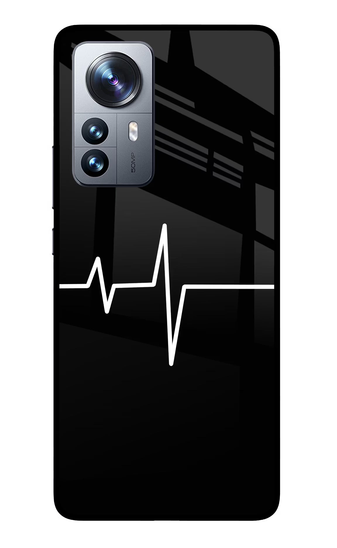 Heart Beats Mi 12 Pro 5G Glass Case Back Cover by Casekaro