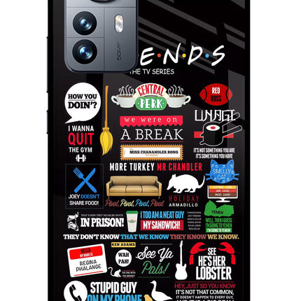 FRIENDS Mi 12 Pro 5G Glass Case Back Cover by Casekaro