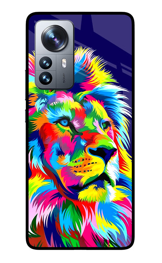 Vector Art Lion Mi 12 Pro 5G Glass Case