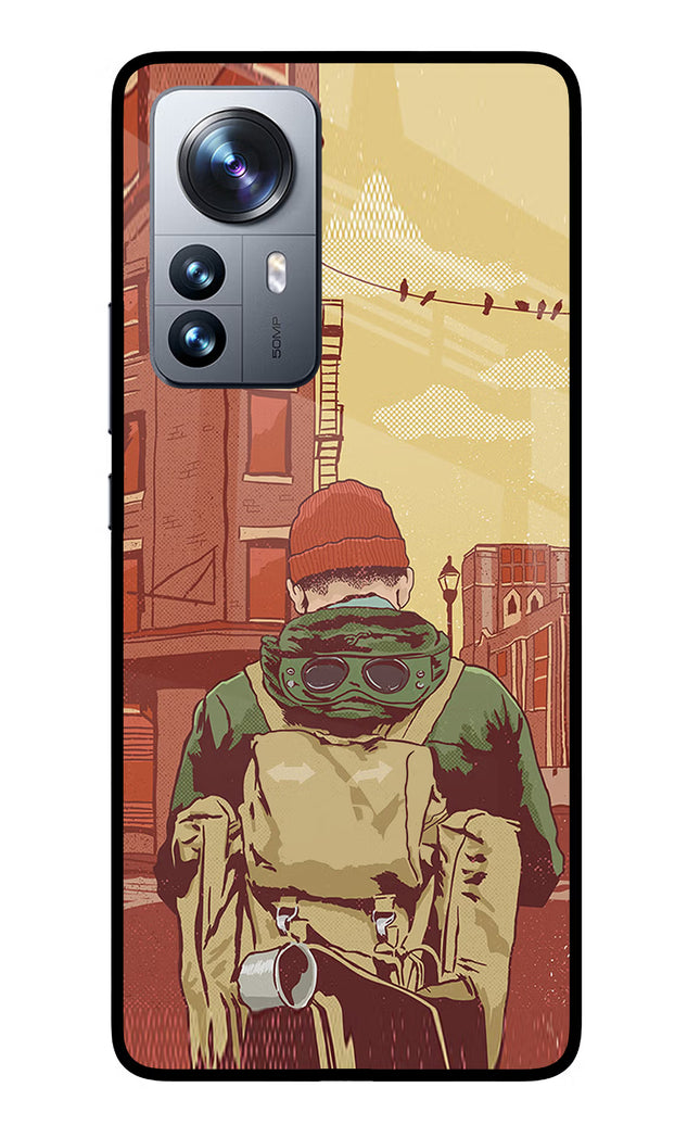 Adventurous Mi 12 Pro 5G Glass Case Back Cover by Casekaro
