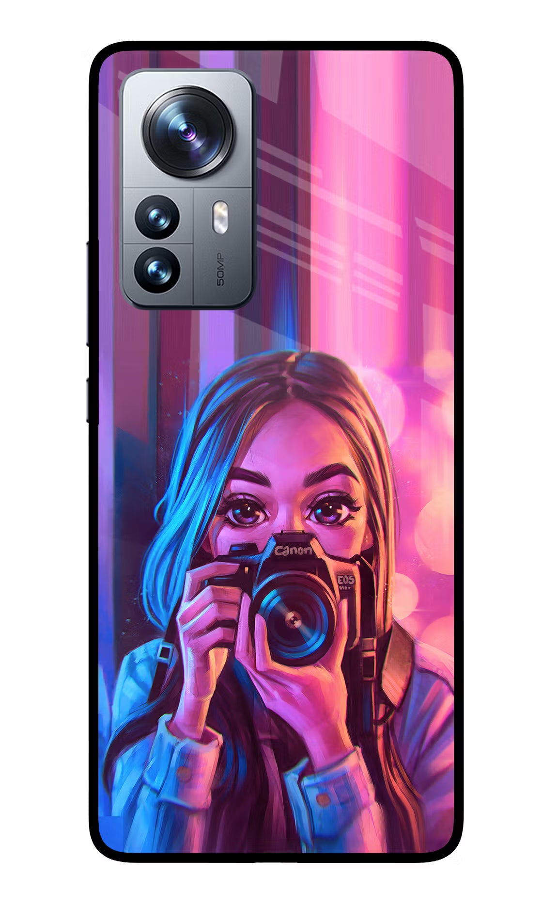 Girl Photographer Mi 12 Pro 5G Glass Case Back Cover by Casekaro