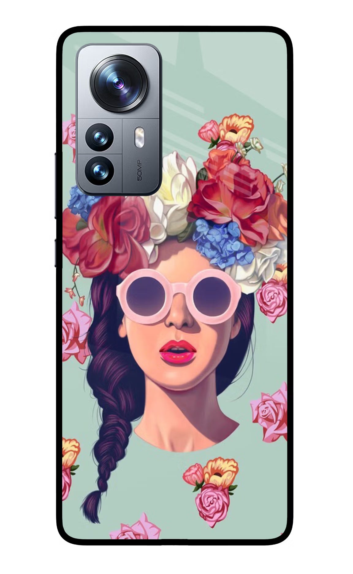 Pretty Girl Mi 12 Pro 5G Glass Case Back Cover by Casekaro