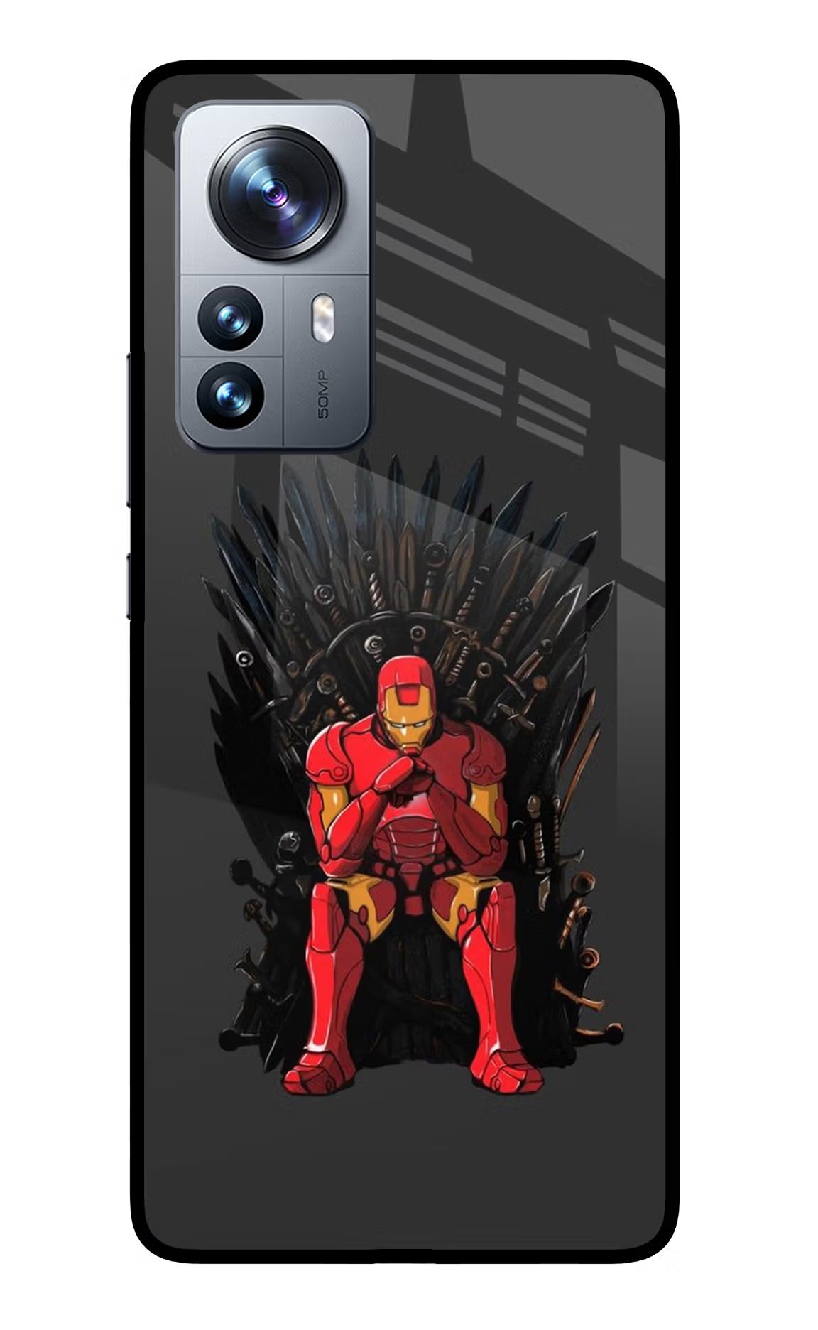 Ironman Throne Mi 12 Pro 5G Glass Case Back Cover by Casekaro