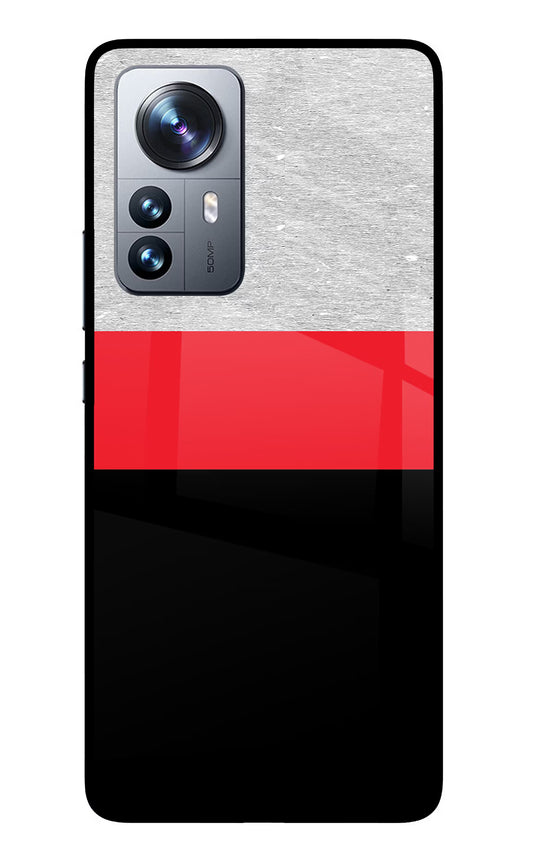 Tri Color Pattern Mi 12 Pro 5G Glass Case