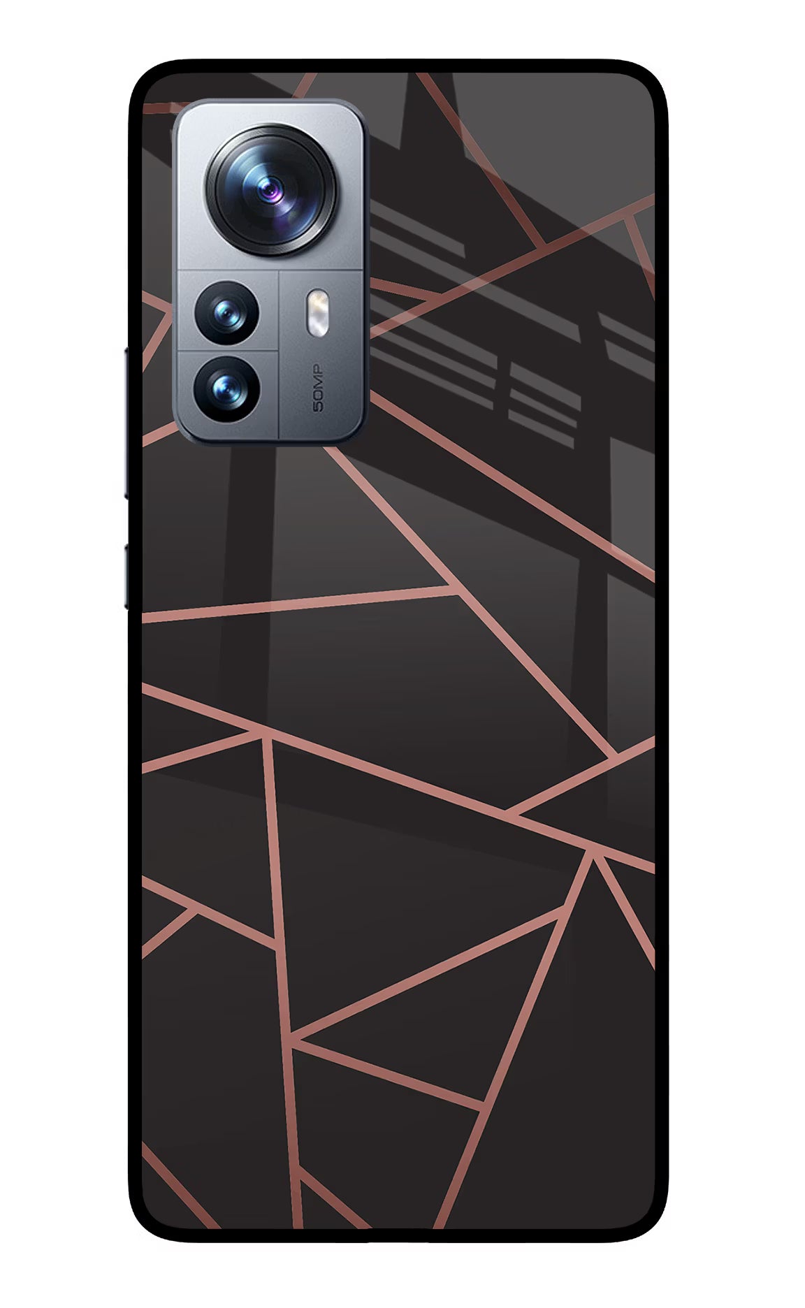 Geometric Pattern Mi 12 Pro 5G Glass Case Back Cover by Casekaro