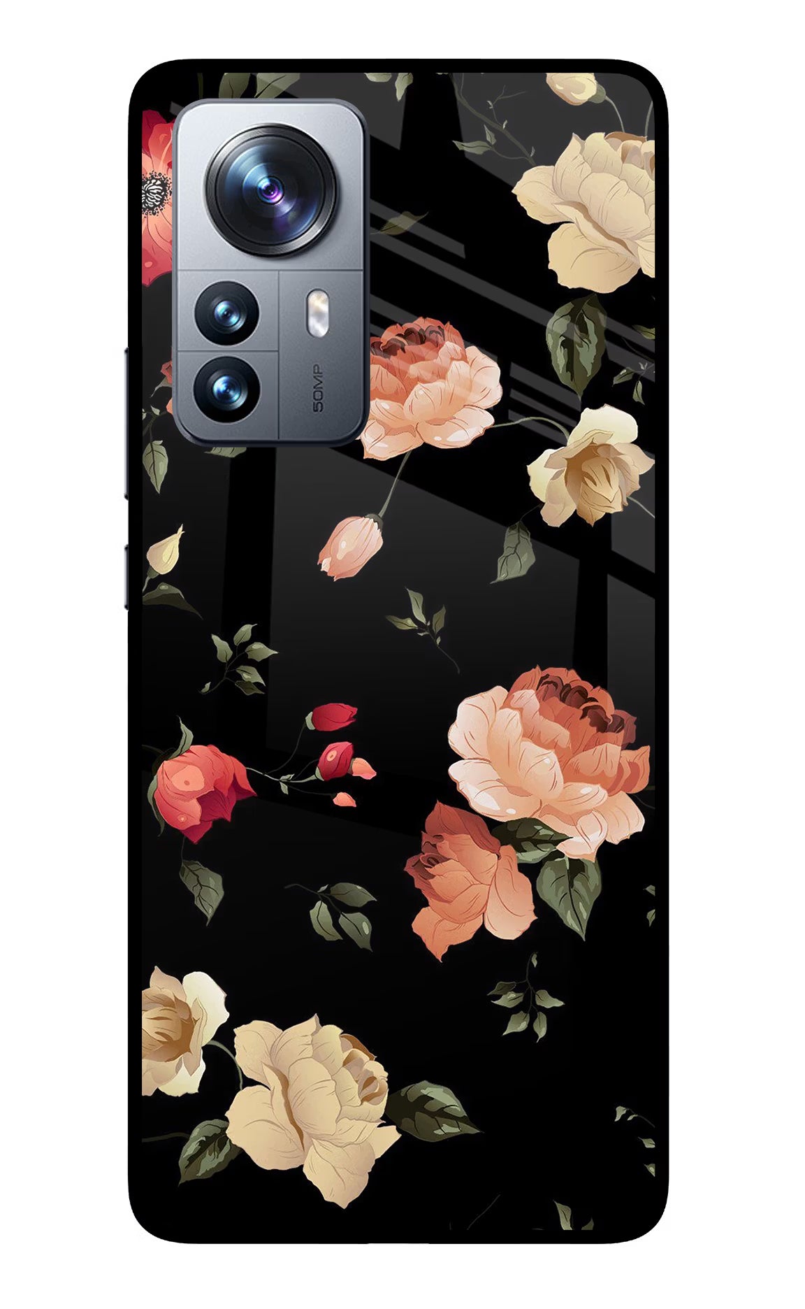 Flowers Mi 12 Pro 5G Glass Case