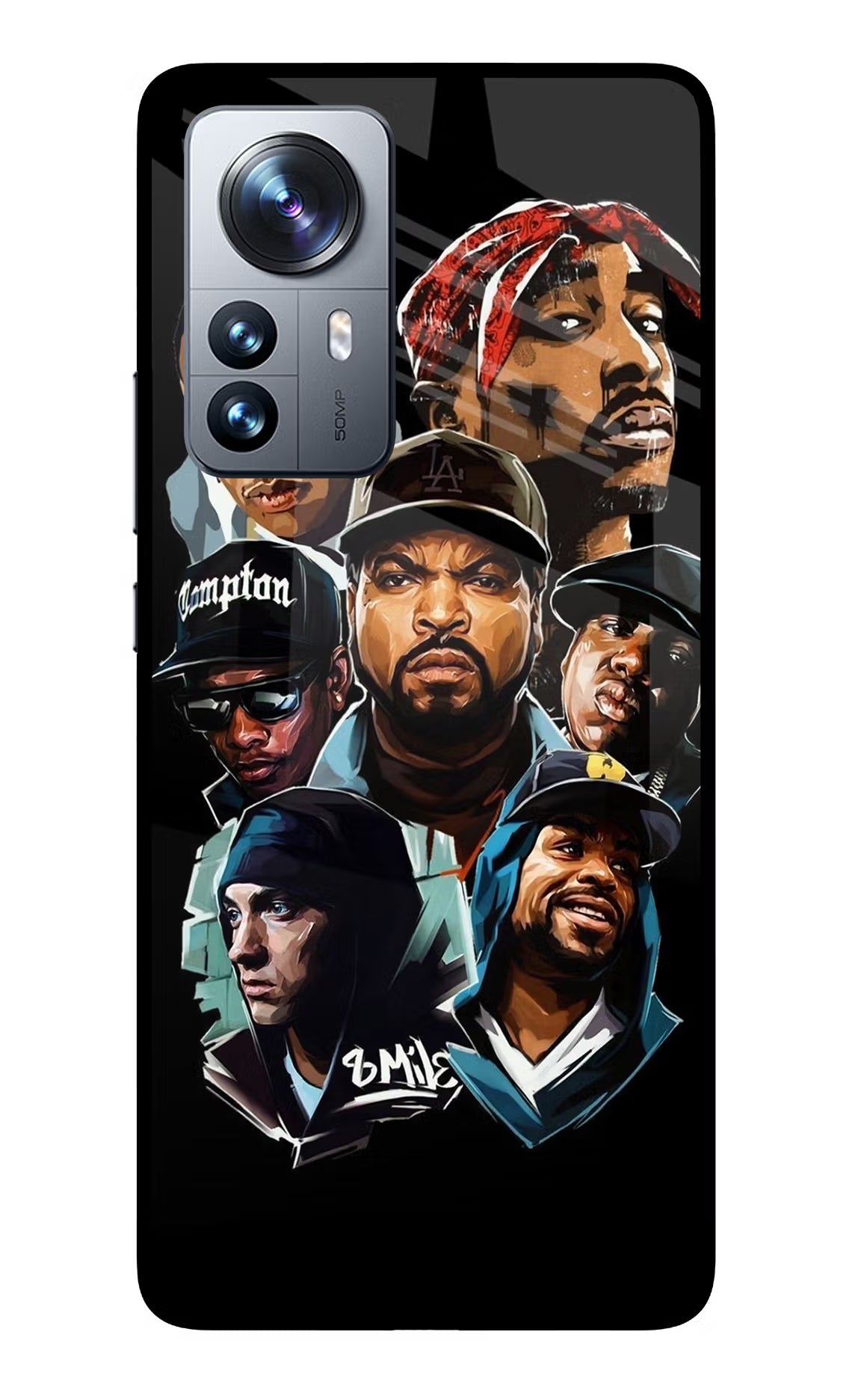 Rappers Mi 12 Pro 5G Glass Case Back Cover by Casekaro