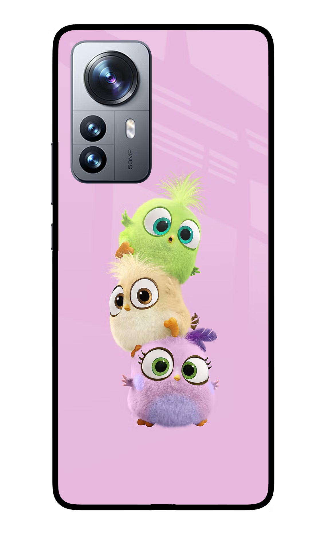 Cute Little Birds Mi 12 Pro 5G Glass Case Back Cover by Casekaro