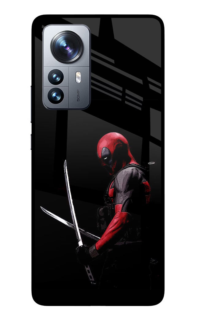 Deadpool Mi 12 Pro 5G Glass Case Back Cover by Casekaro