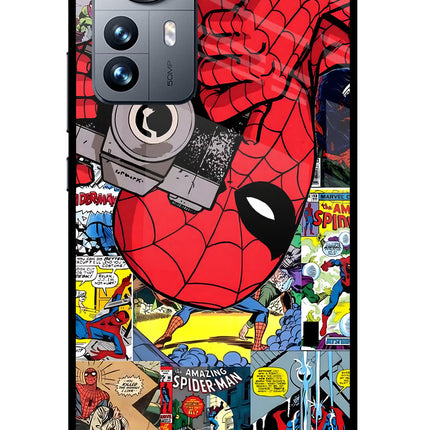 Spider Man Mi 12 Pro 5G Glass Case Back Cover by Casekaro