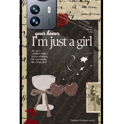 I am just a girl Mi 12 Pro 5G Glass Case