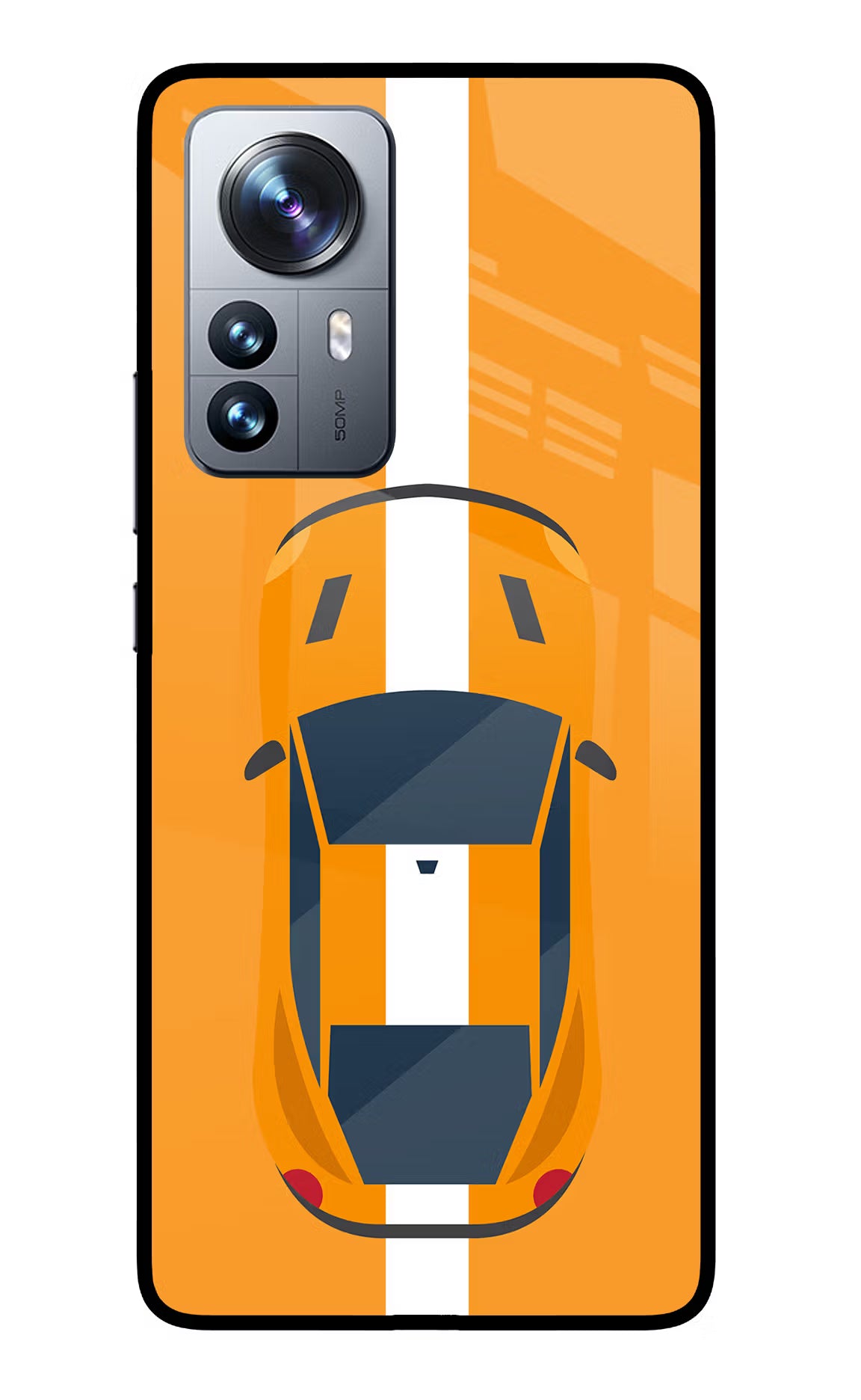 Highway Pursuit Mi 12 Pro 5G Glass Case Back Cover by Casekaro