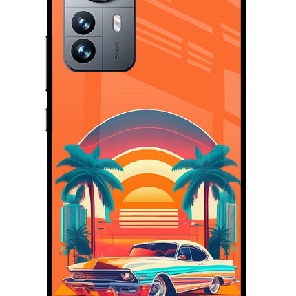 Palm Drive 80s Mi 12 Pro 5G Glass Case