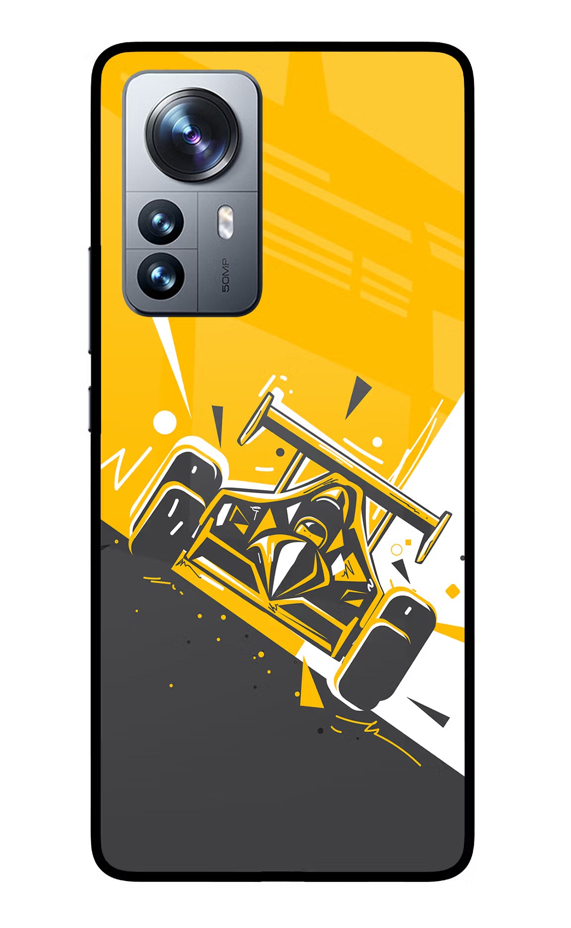 Track King Mi 12 Pro 5G Glass Case Back Cover by Casekaro