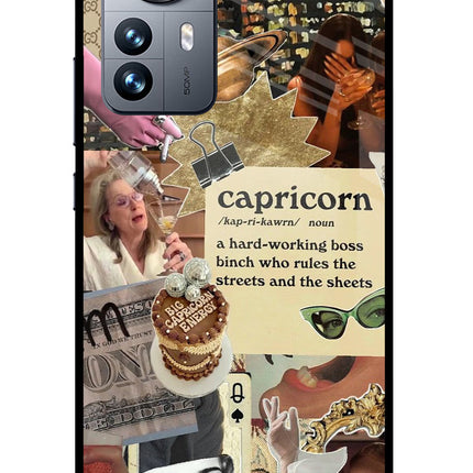 Capricorn Zodiac Mi 12 Pro 5G Glass Case