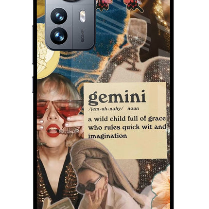 Gemini Zodiac Mi 12 Pro 5G Glass Case