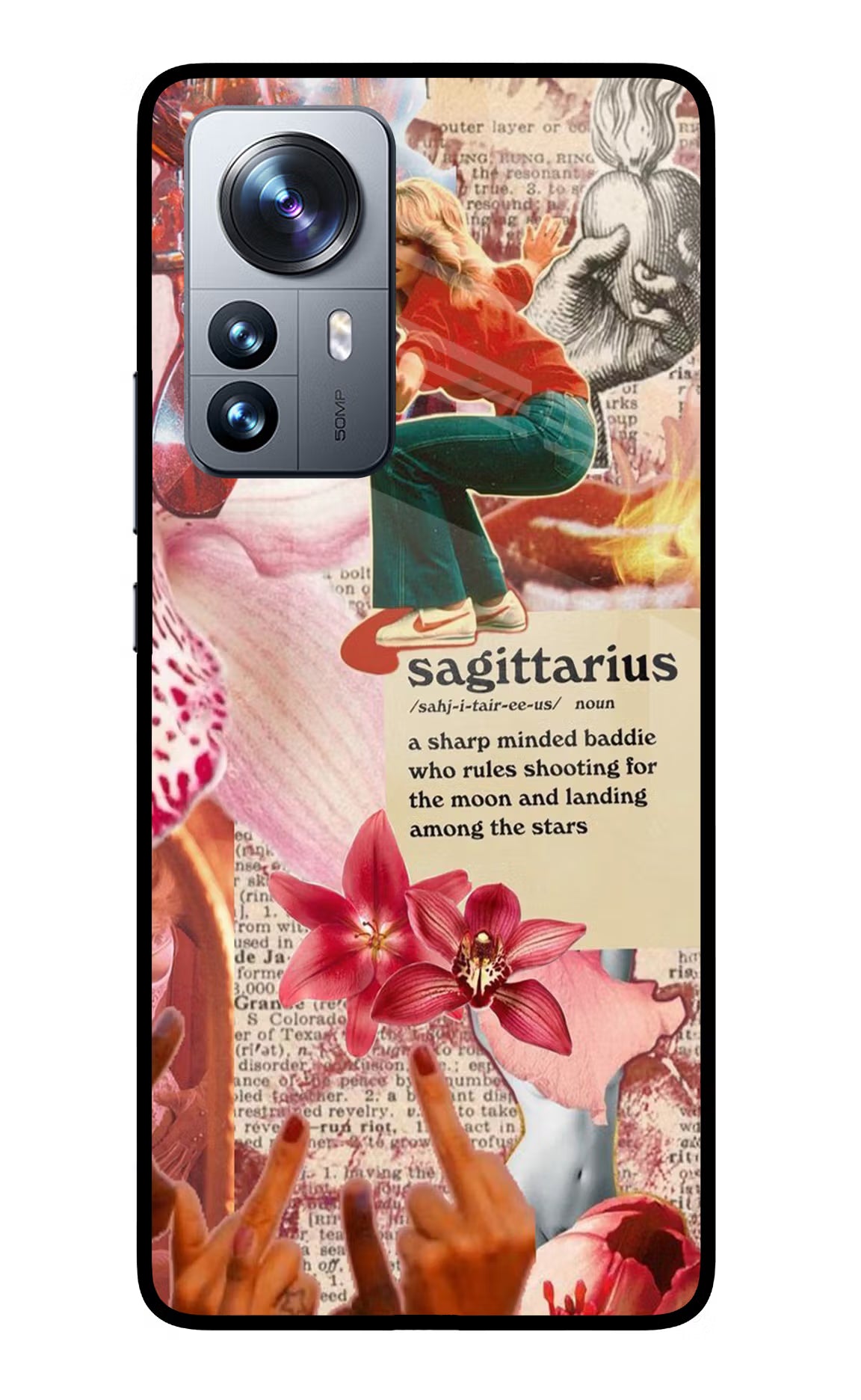 Sagittarius Zodiac Mi 12 Pro 5G Glass Case Back Cover by Casekaro