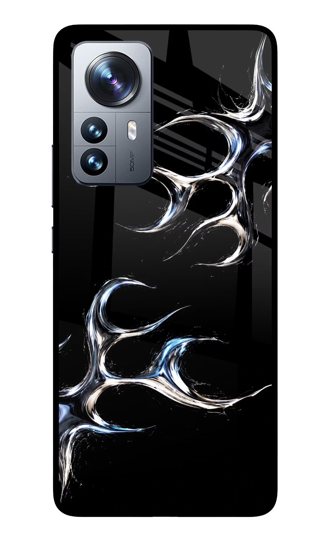 Chrome Tribal Mi 12 Pro 5G Glass Case