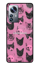 Pink Cats Mi 12 Pro 5G Glass Case