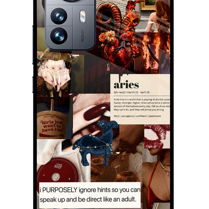 Zodiac Aries Mi 12 Pro 5G Glass Case