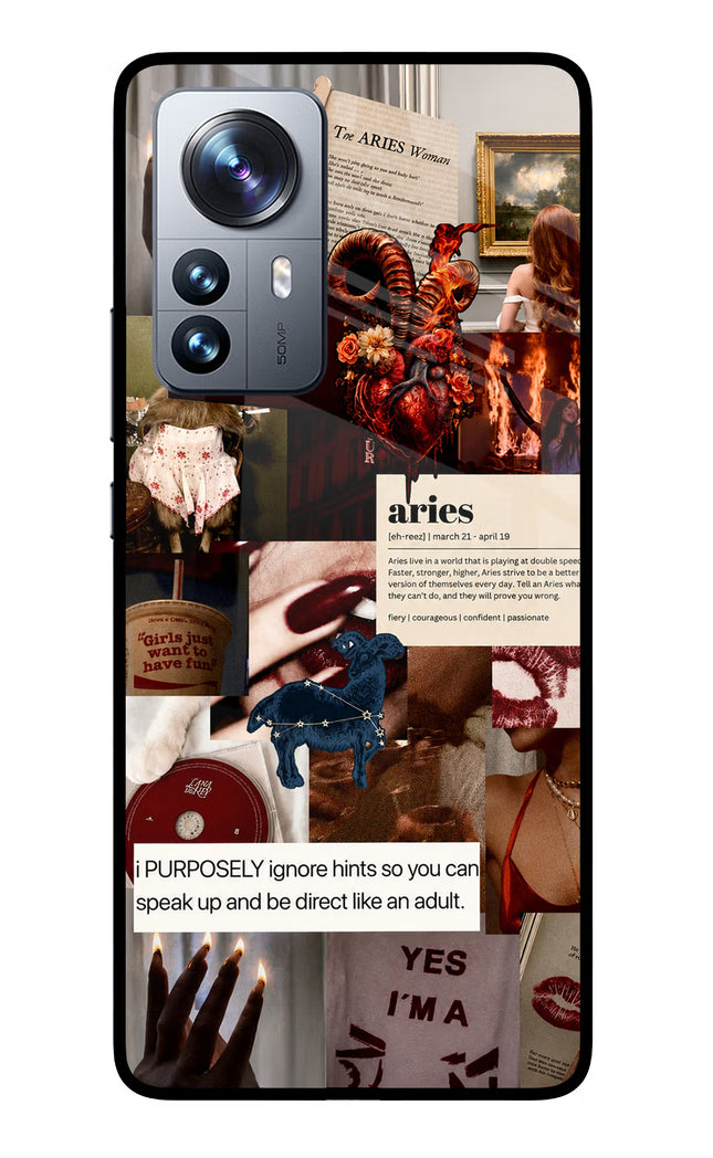 Zodiac Aries Mi 12 Pro 5G Glass Case