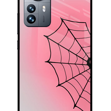 Pink Web Mi 12 Pro 5G Glass Case
